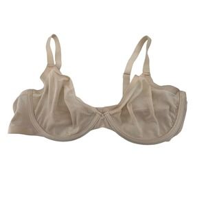 Cuup Bra Size 36D The Plunge Mesh Beige Underwire Adjustable